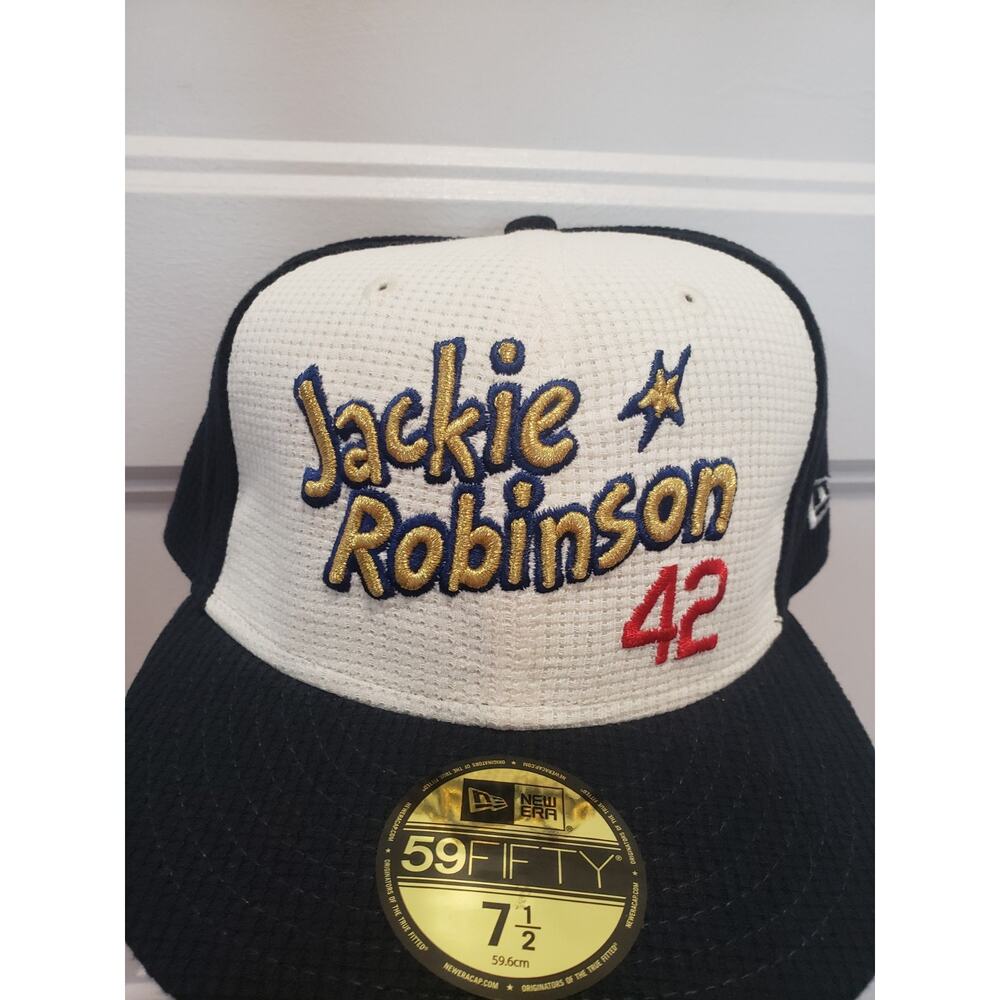 Jackie Robinson 42 Thermal Waffle Fabric New Era 59FIFTY Fitted Hat 7 1/2